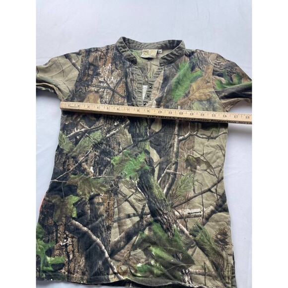 SHE Safari Shirt Womens Small Green Camouflage Snap Long Sleeve Hunting Camping - Picture 4 of 6